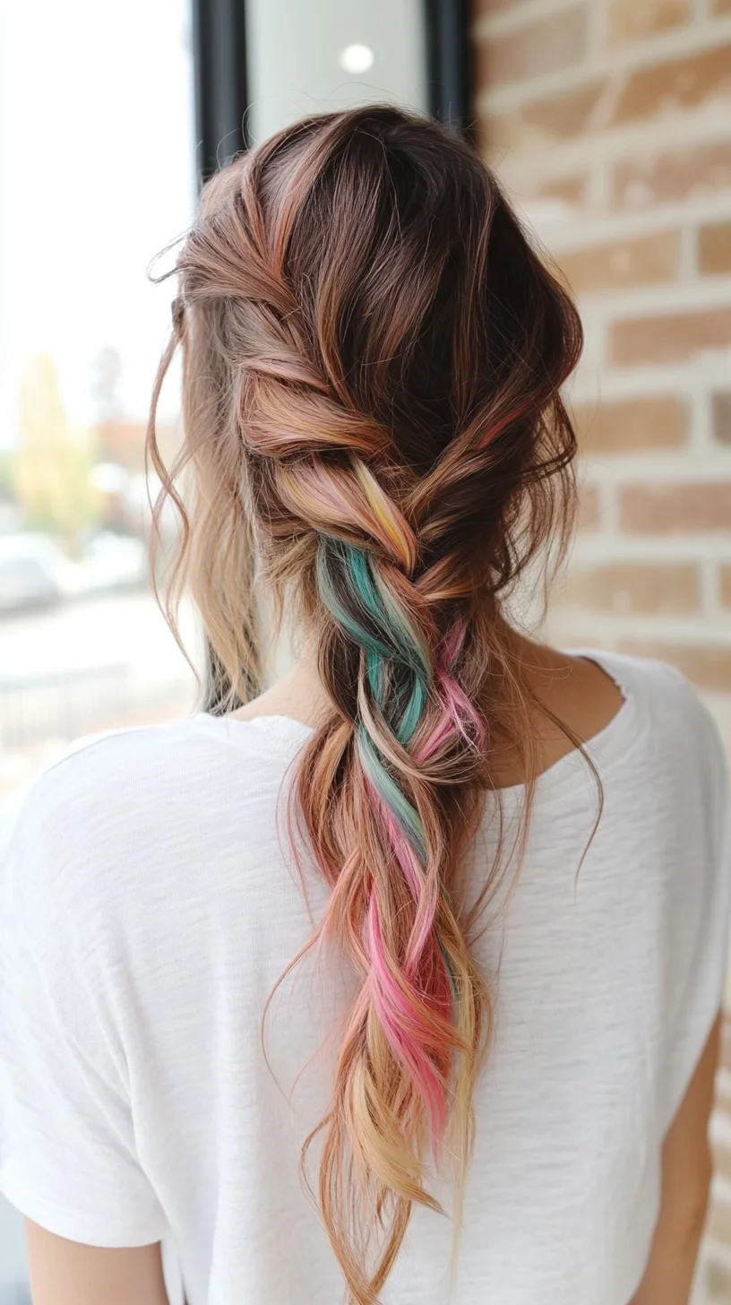 Whimsical Braided Bliss: A Pop of Color with Elegance