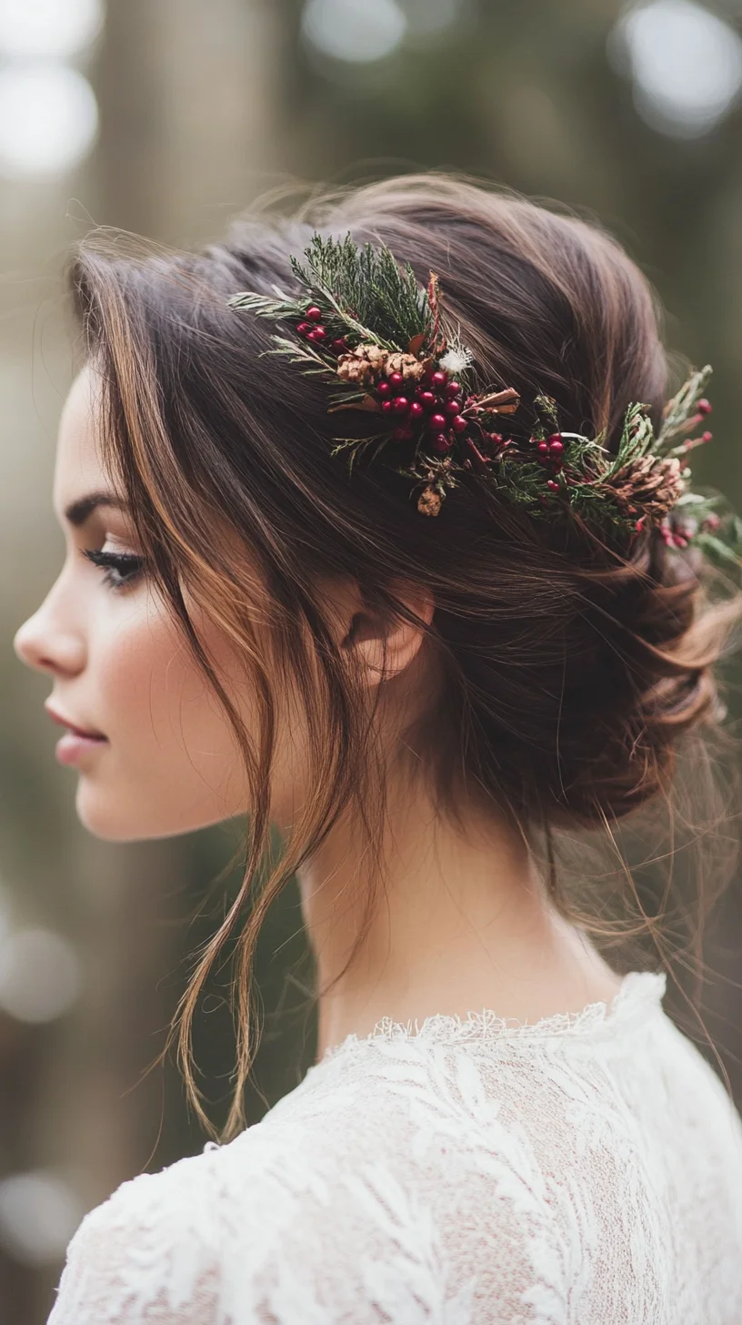 Whimsical Elegance: The Nature-Inspired Bridal Updo