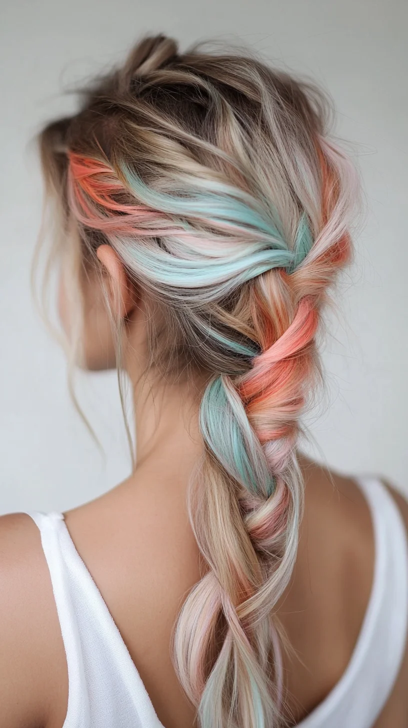 Whimsical Waves: A Colorful Braid for a Playful Twist