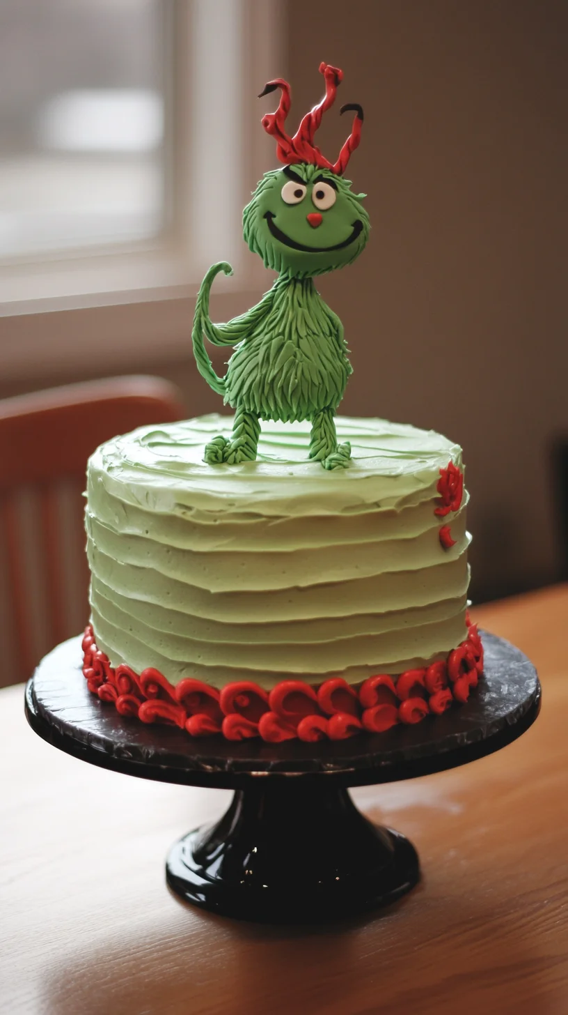 Whisk Up Sweet Magic: Delightful Grinch-Inspired Cake!