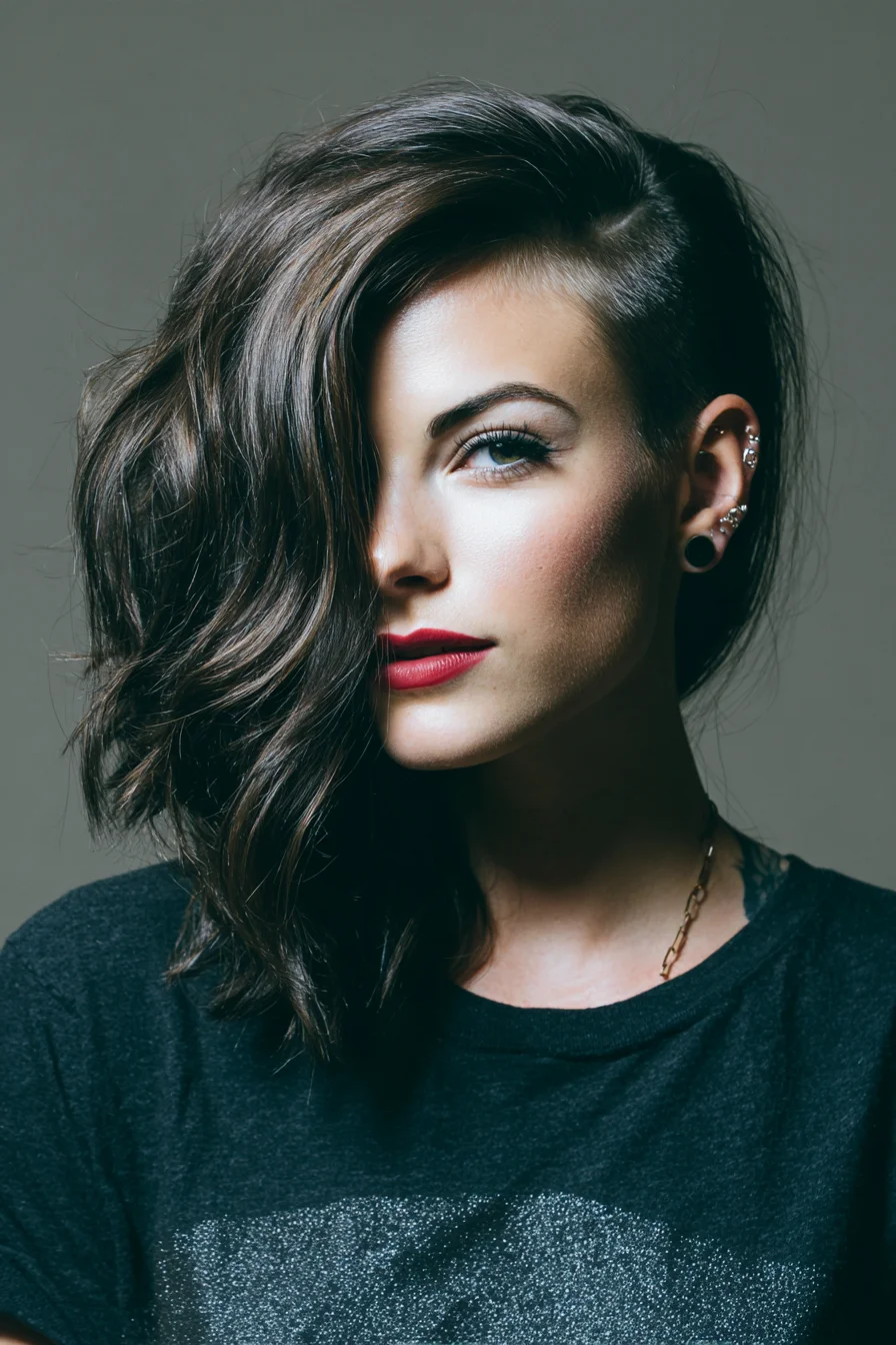 Asymmetrical Undercut Lob with Textured Waves