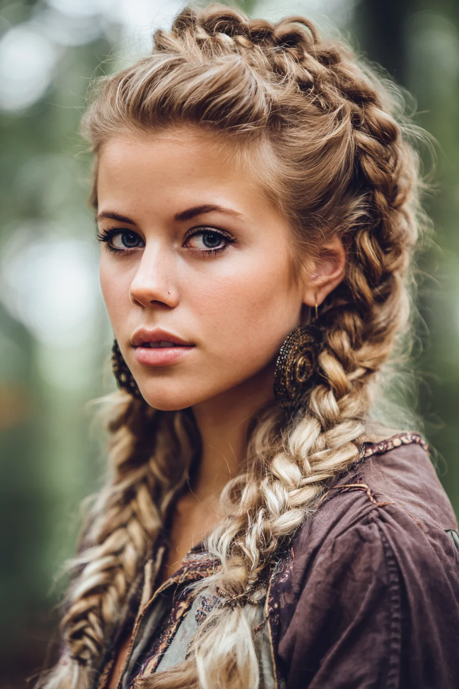 Boho Double Dutch Braids with Textured Pancaked Finish