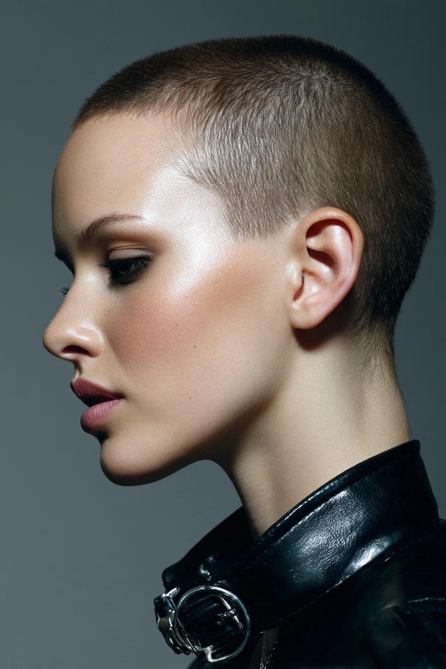 Close Buzz Cut with Soft Taper — Short Crop for Clean Texture