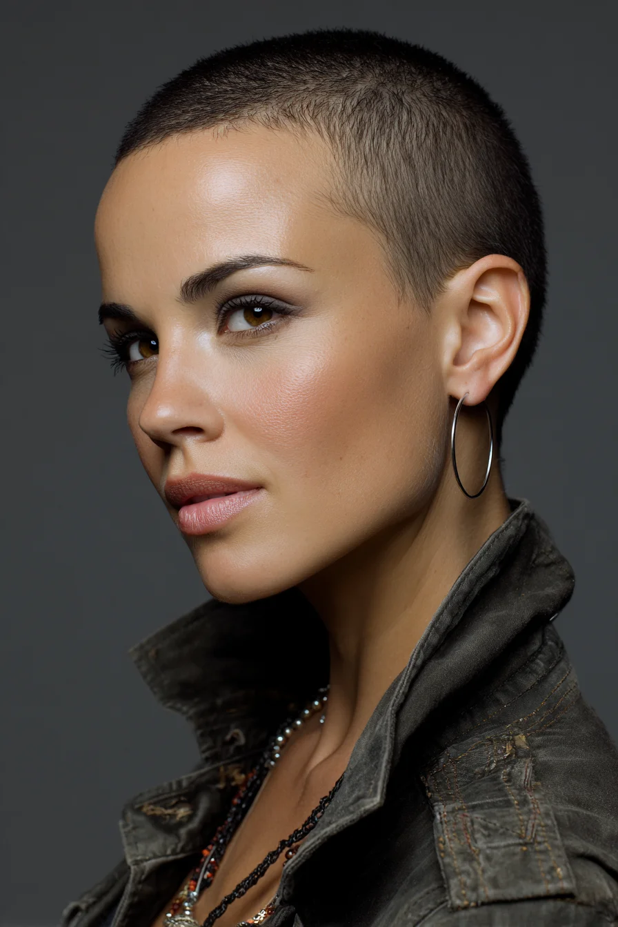 Close-Cropped Buzz Cut (Micro Buzz) — Short Tapered Crop