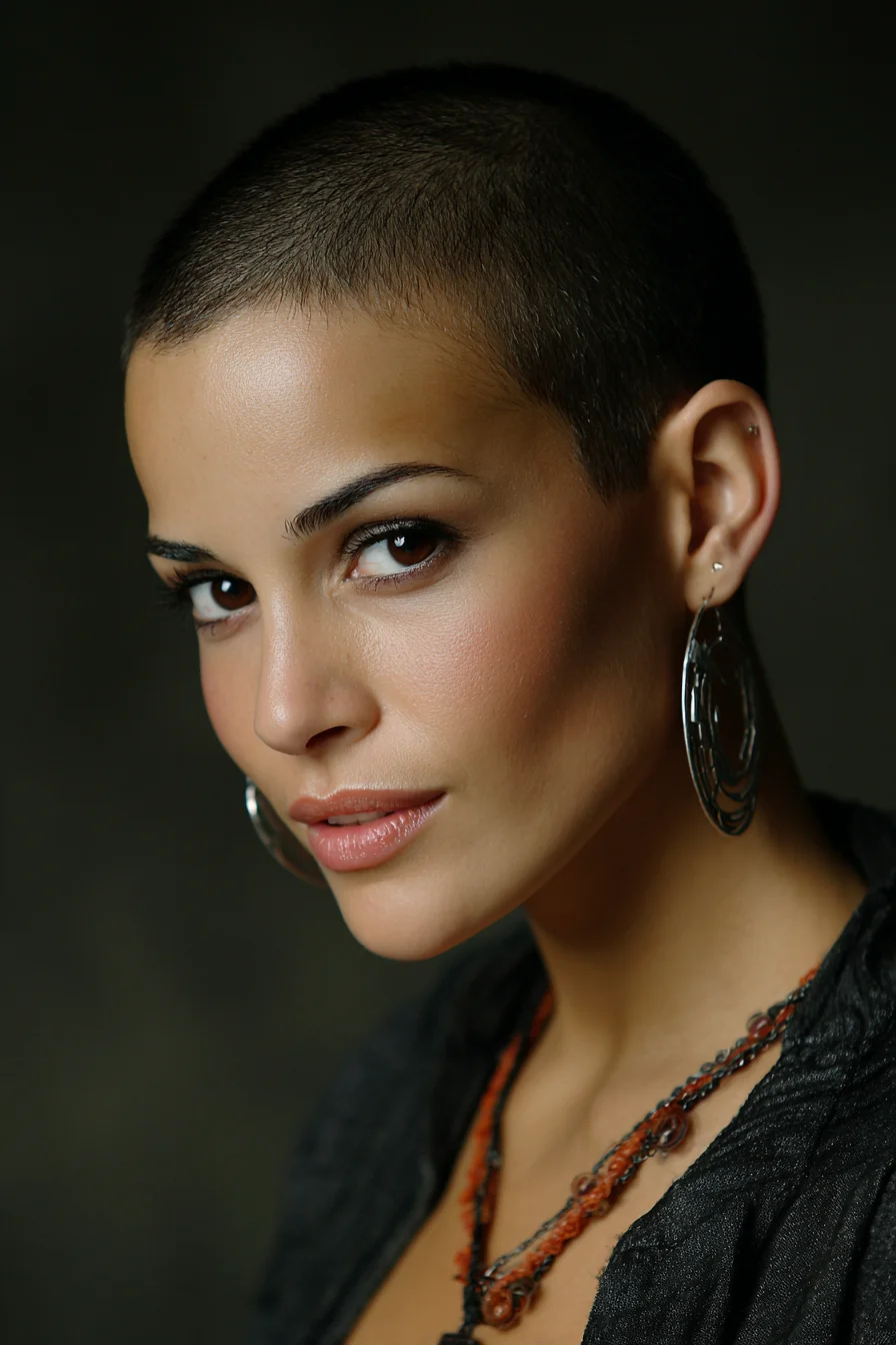 Close-Cropped Buzz Cut (Short, Even #1–#2 Length) for a Clean, Low-Maintenance Look