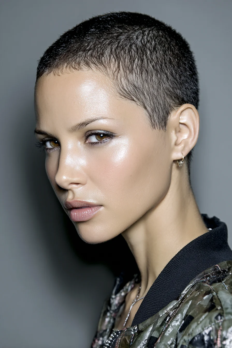 Close-Cropped Buzz Cut — Tapered Short Buzz for All Hair Types
