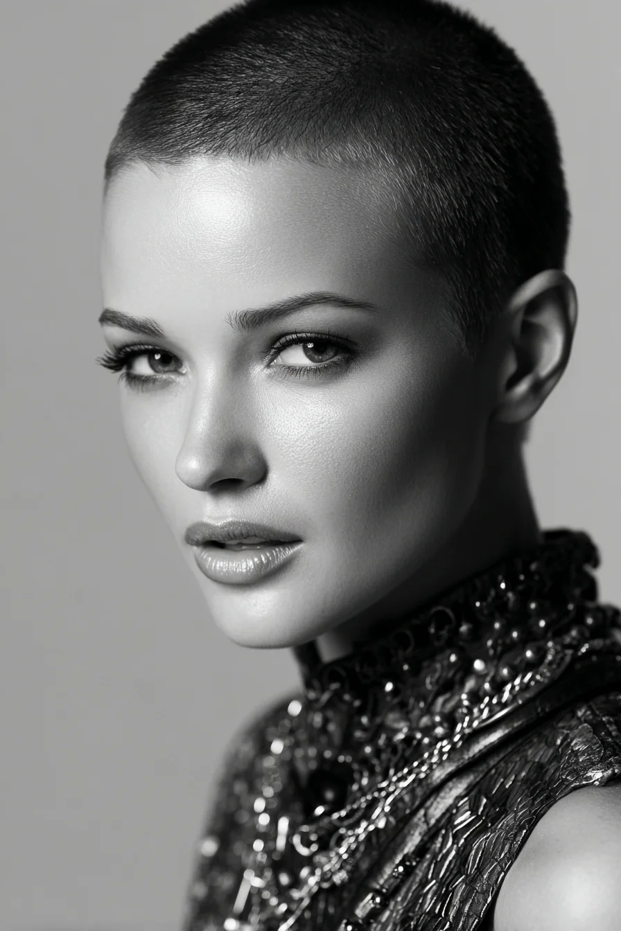 Close-Cropped Buzz Cut — Textured Short Crop for Fine to Thick Hair