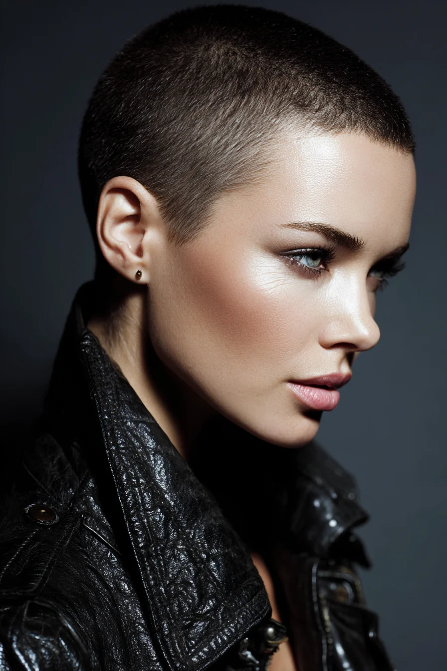 Close‑Cropped Buzz Cut with Tapered Sides