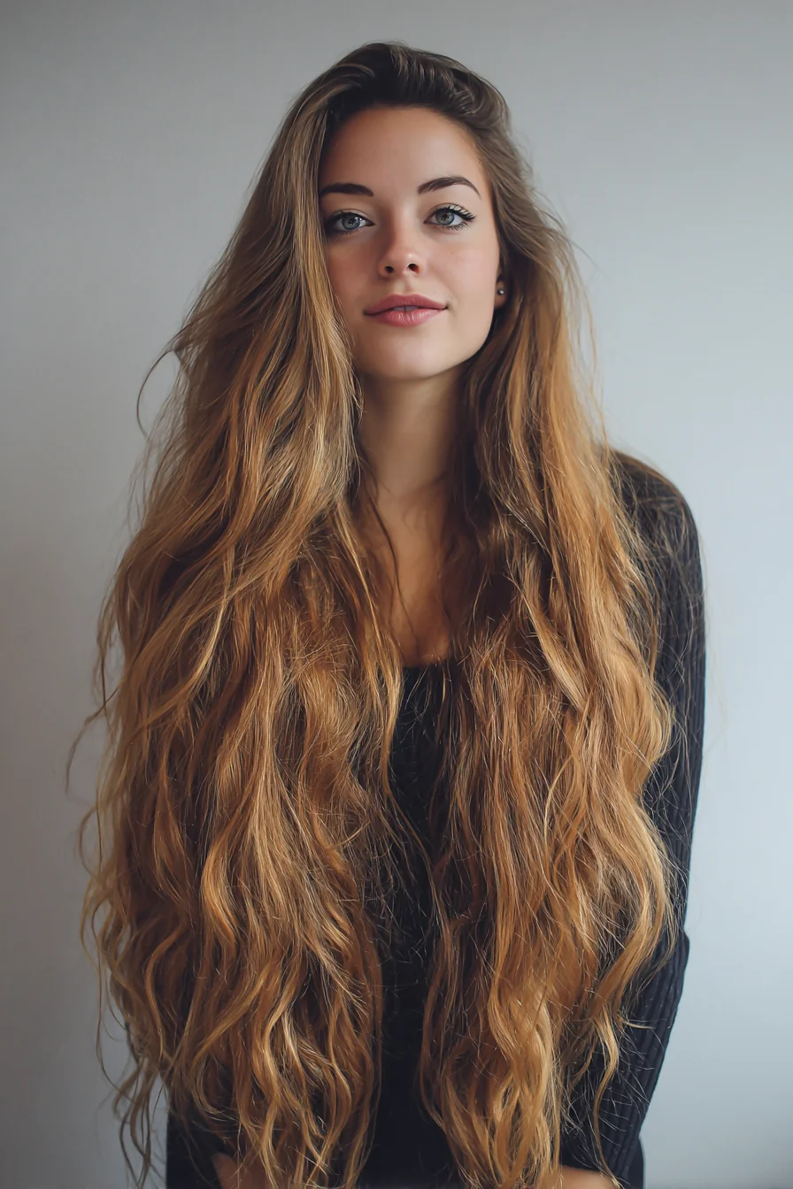 Long Layered Beach Waves for Natural Volume and Texture