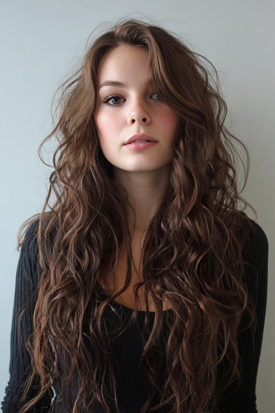 Long Layered Beach Waves — Natural Textured Cut for Wavy Hair