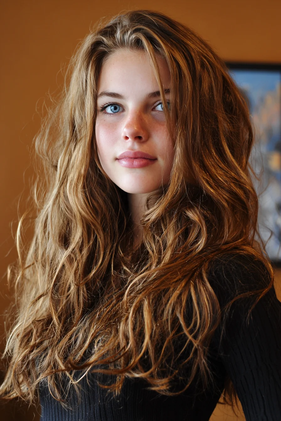 Long Layered Beach Waves with Face‑Framing Texture