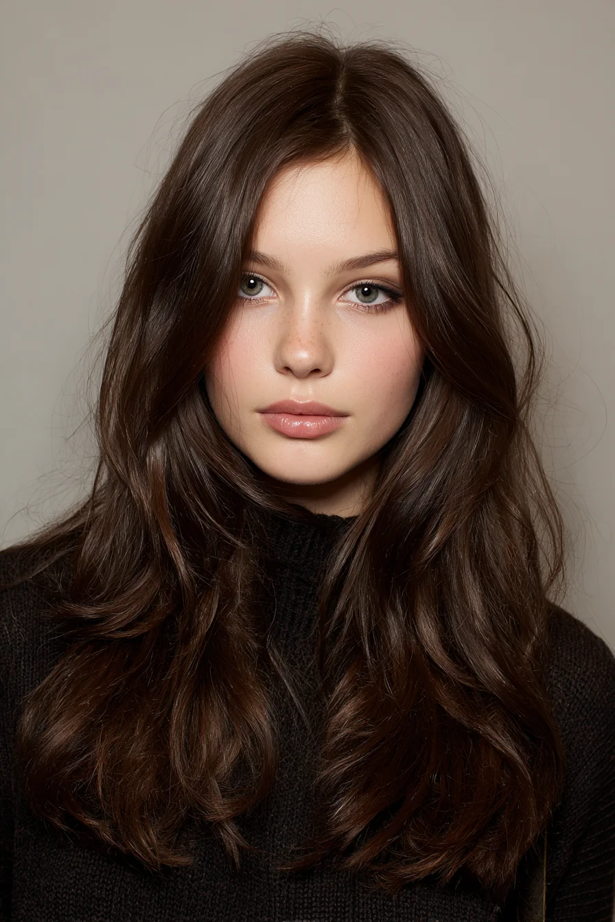 Long Layered Blowout with Soft Face‑Framing Waves