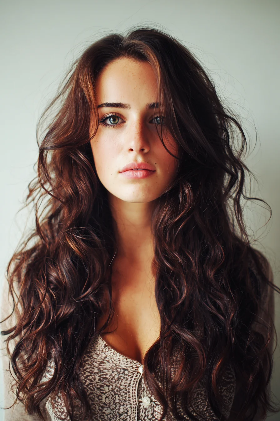 Long Layered Tousled Waves — Beachy Texture for Thick & Wavy Hair