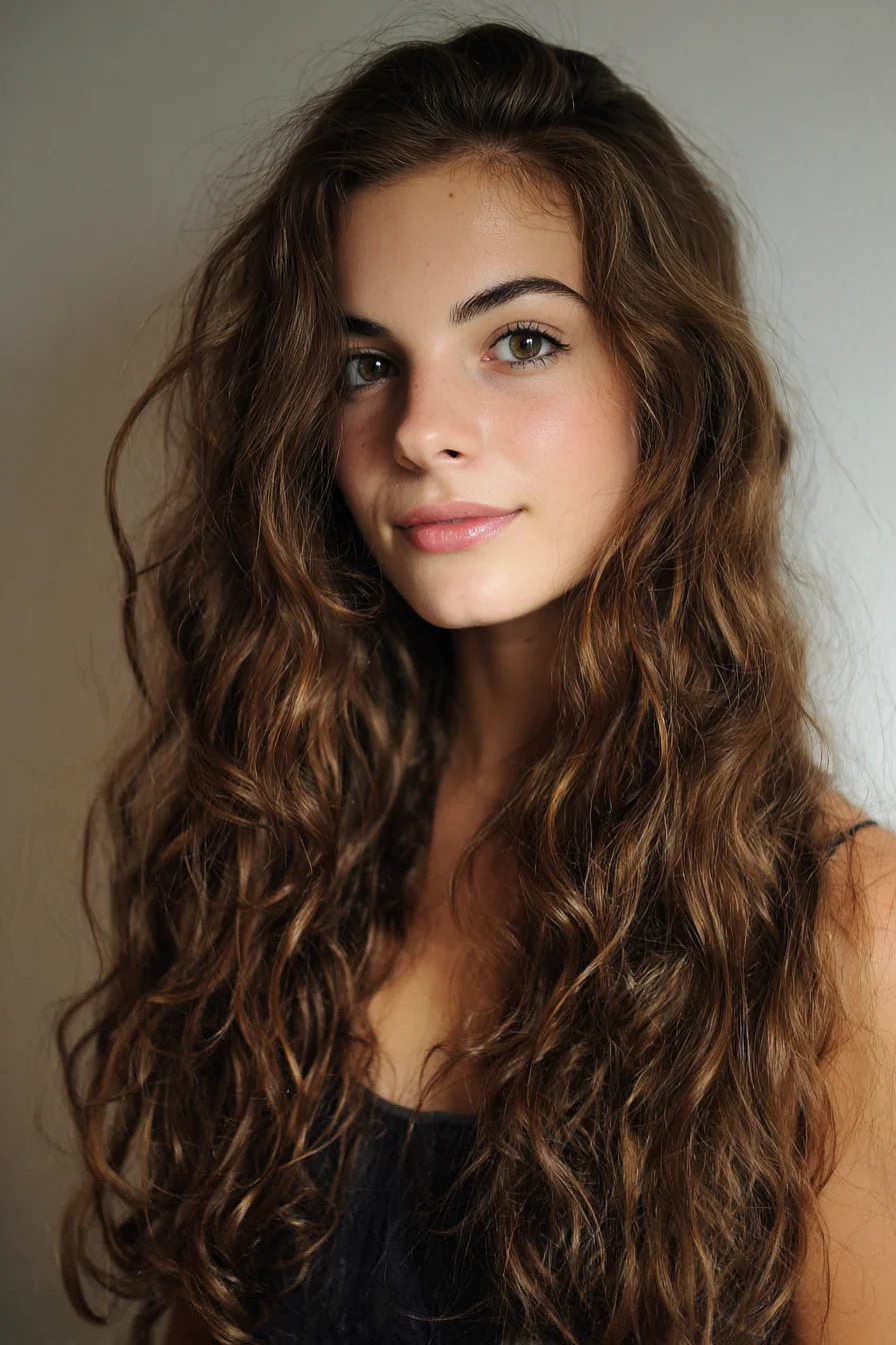 Long Textured Beach Waves for Wavy to Curly Hair