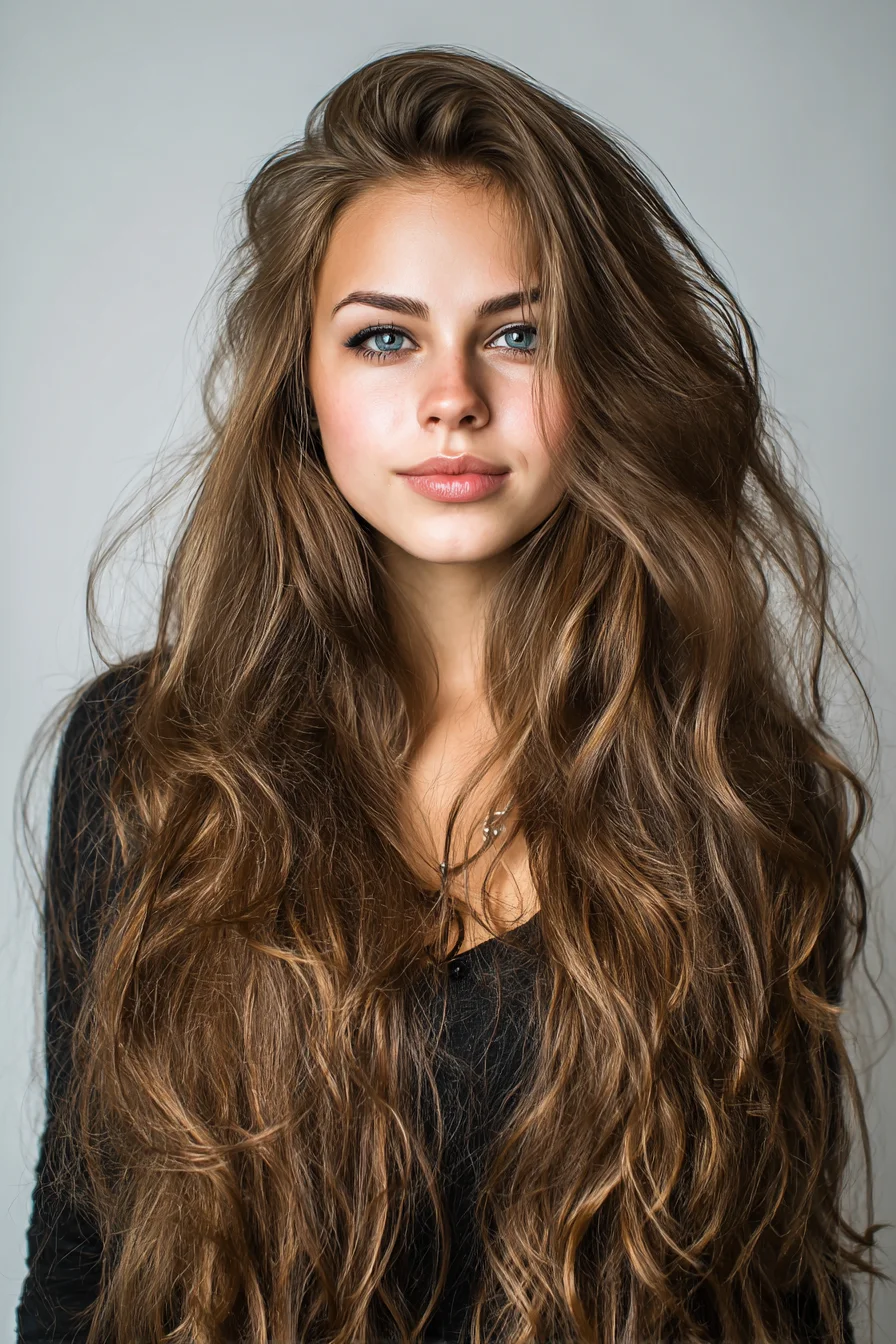 Long Tousled Beach Waves with Face‑Framing Layers