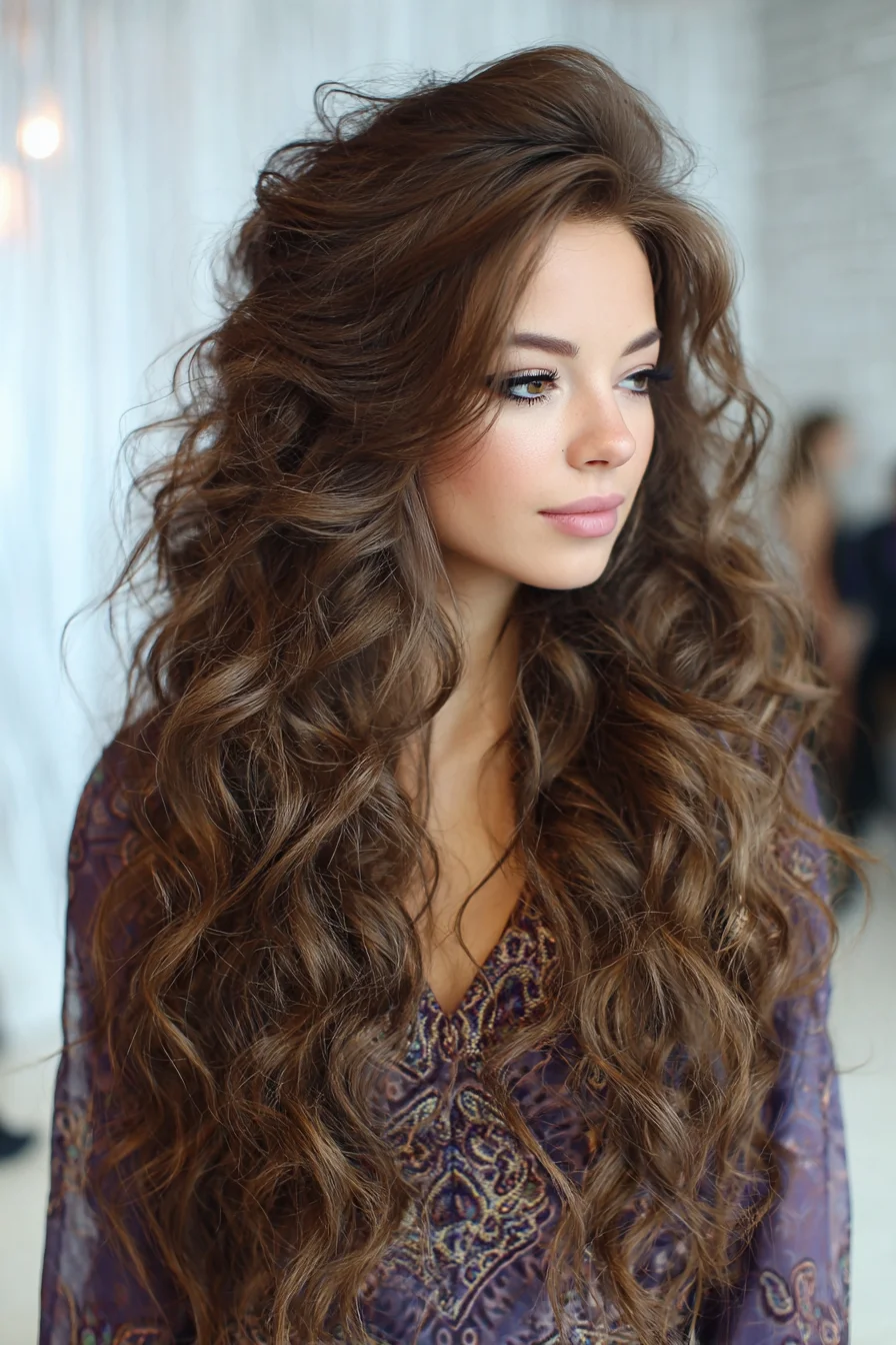 Long Voluminous Loose Waves with Face‑Framing Layers