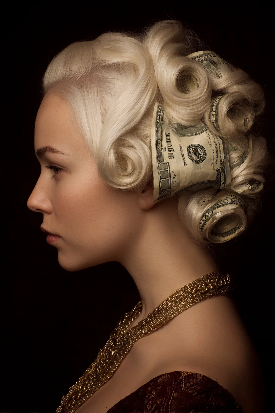 Sculpted Vintage Pin‑Curl Updo — Polished Rolls for Fine to Medium Hair