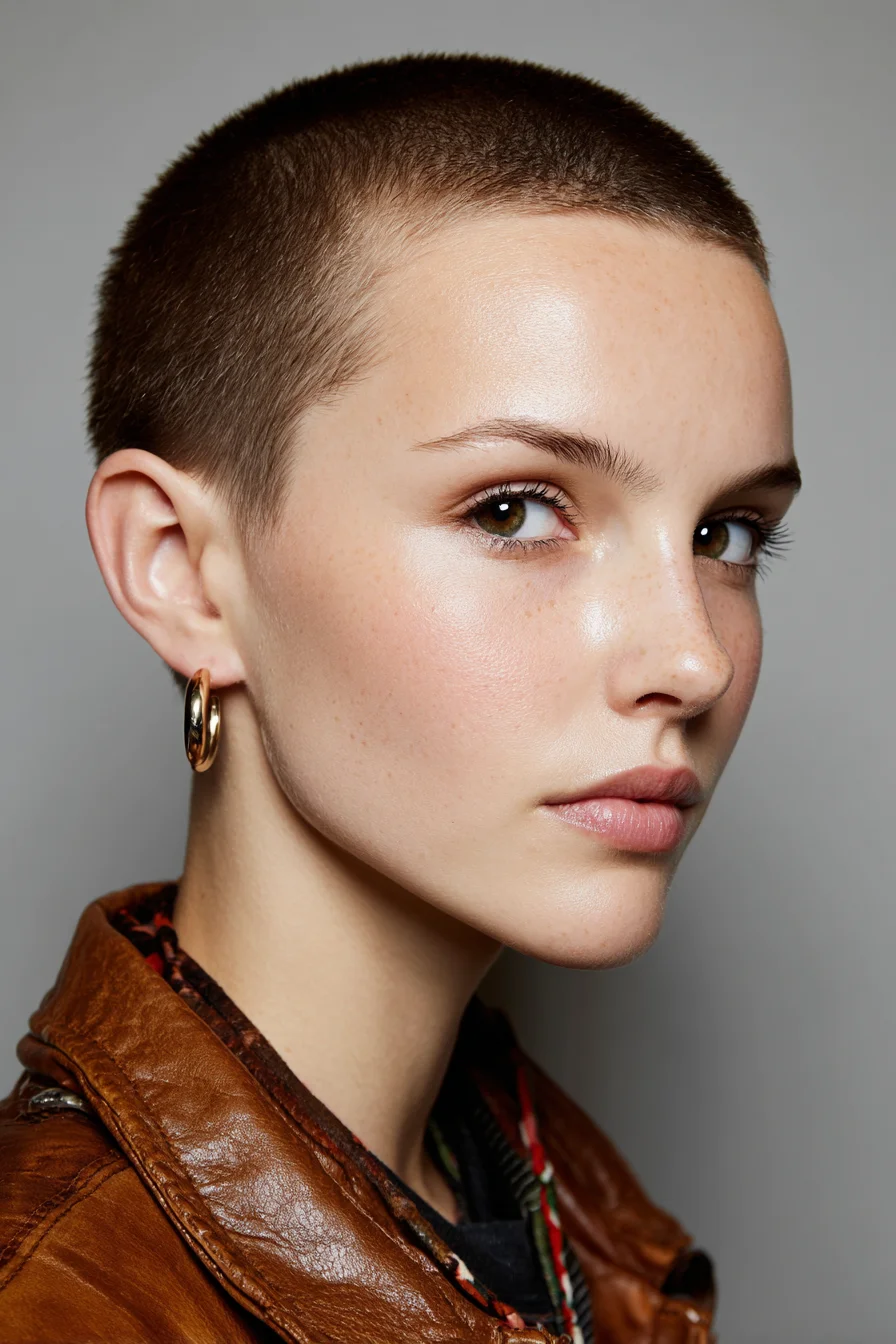 Short Textured Buzz Cut — Close Crop with Tapered Edges