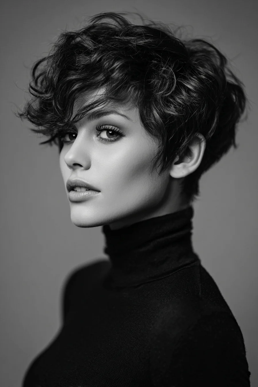 Short Textured Pixie with Tousled Fringe