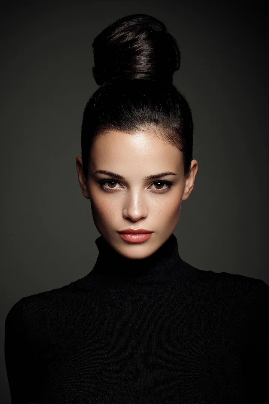 Sleek High Top Knot Bun — Smooth Chic Updo