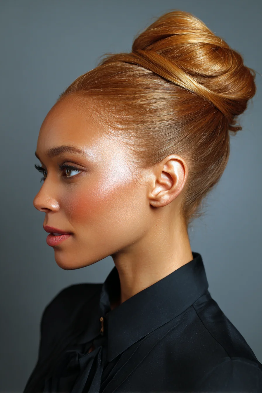 Sleek High Twisted Bun — Smooth Updo for Fine to Medium Hair