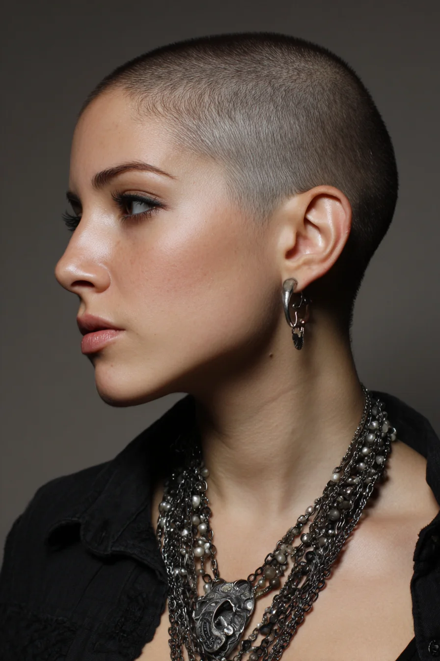 Textured Buzz Cut — Close‑Cropped Shaved Crop