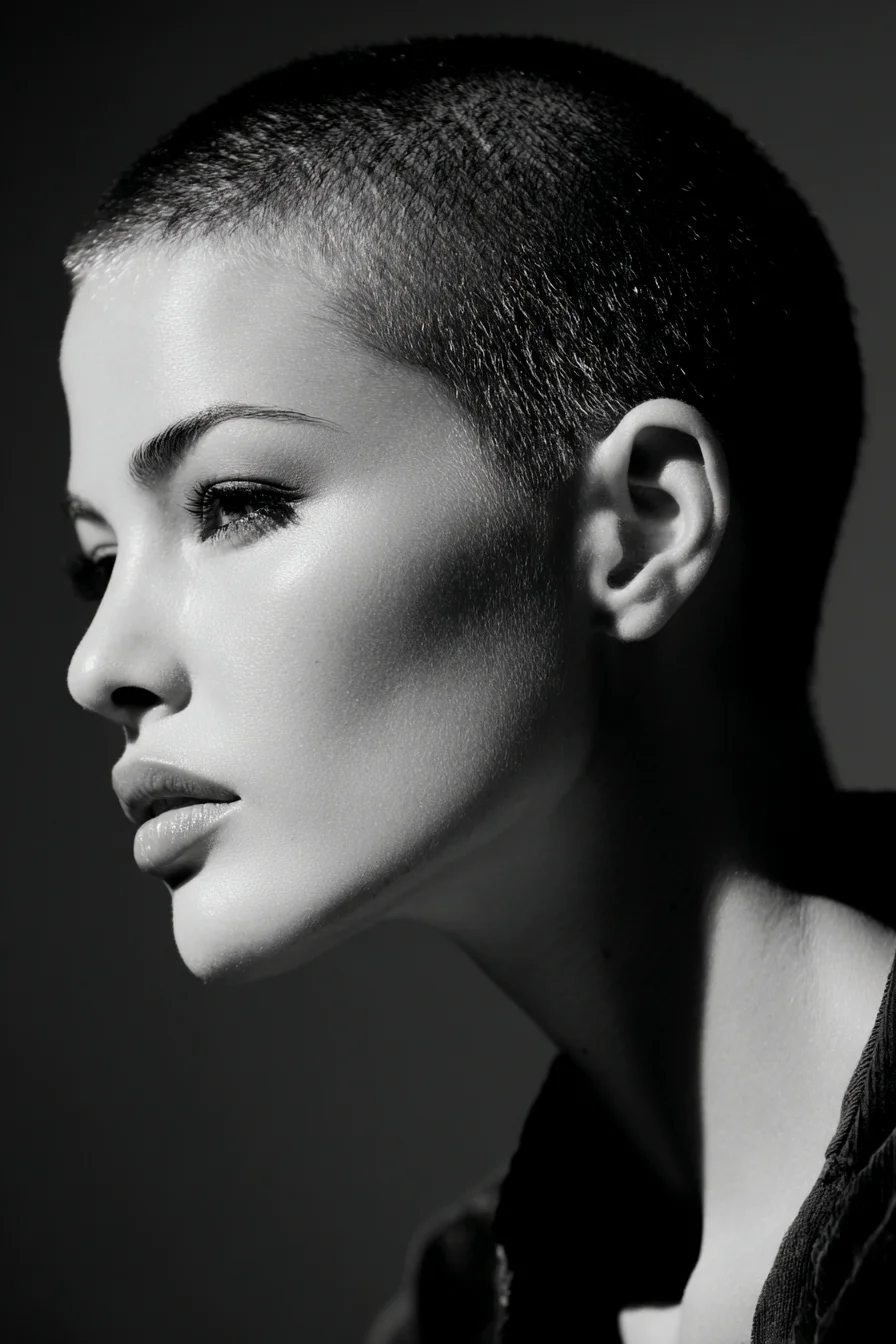 Textured Close Buzz Cut — Short Crop with Tapered Edging