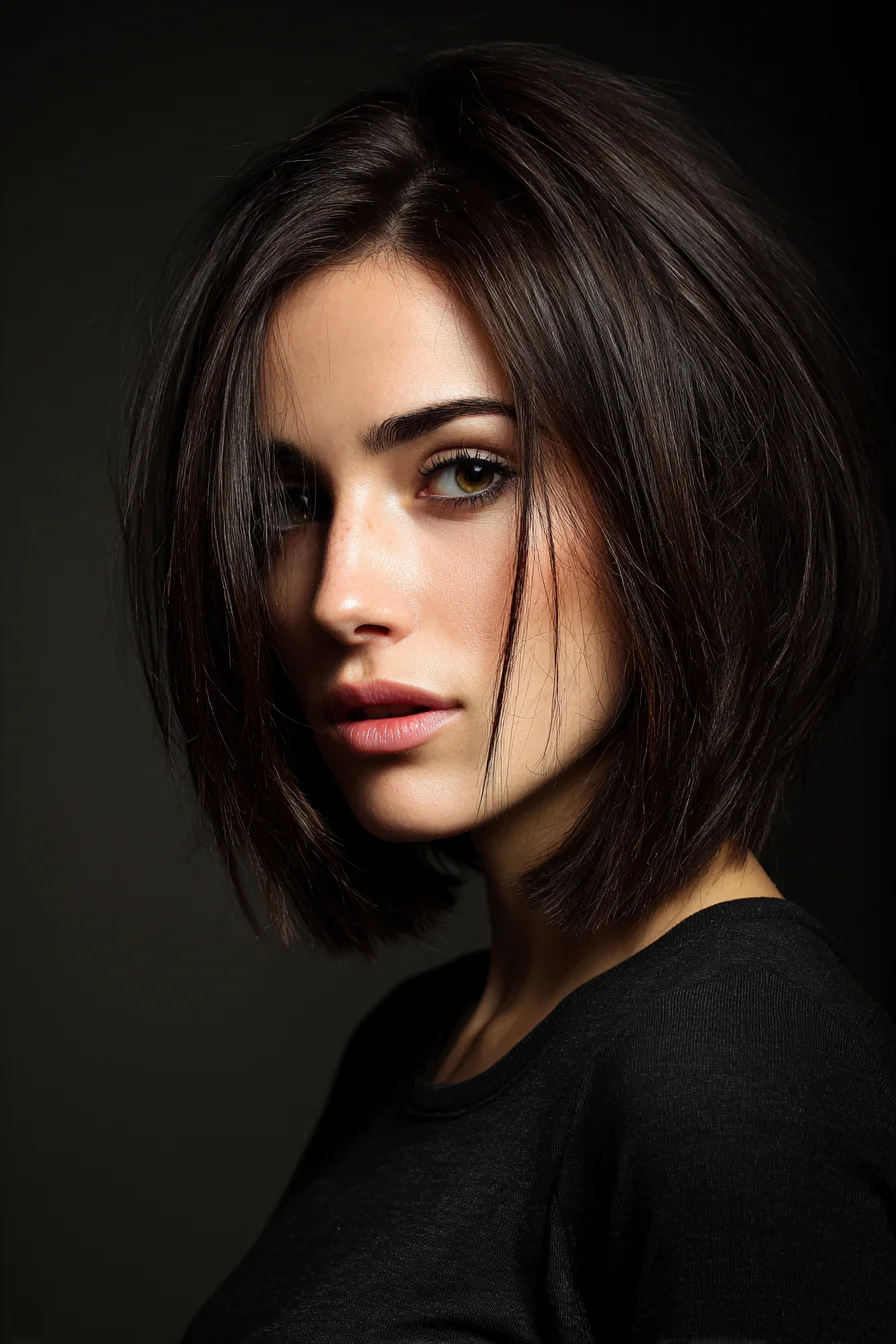 Textured Layered Chin-Length Bob with Face‑Framing Pieces