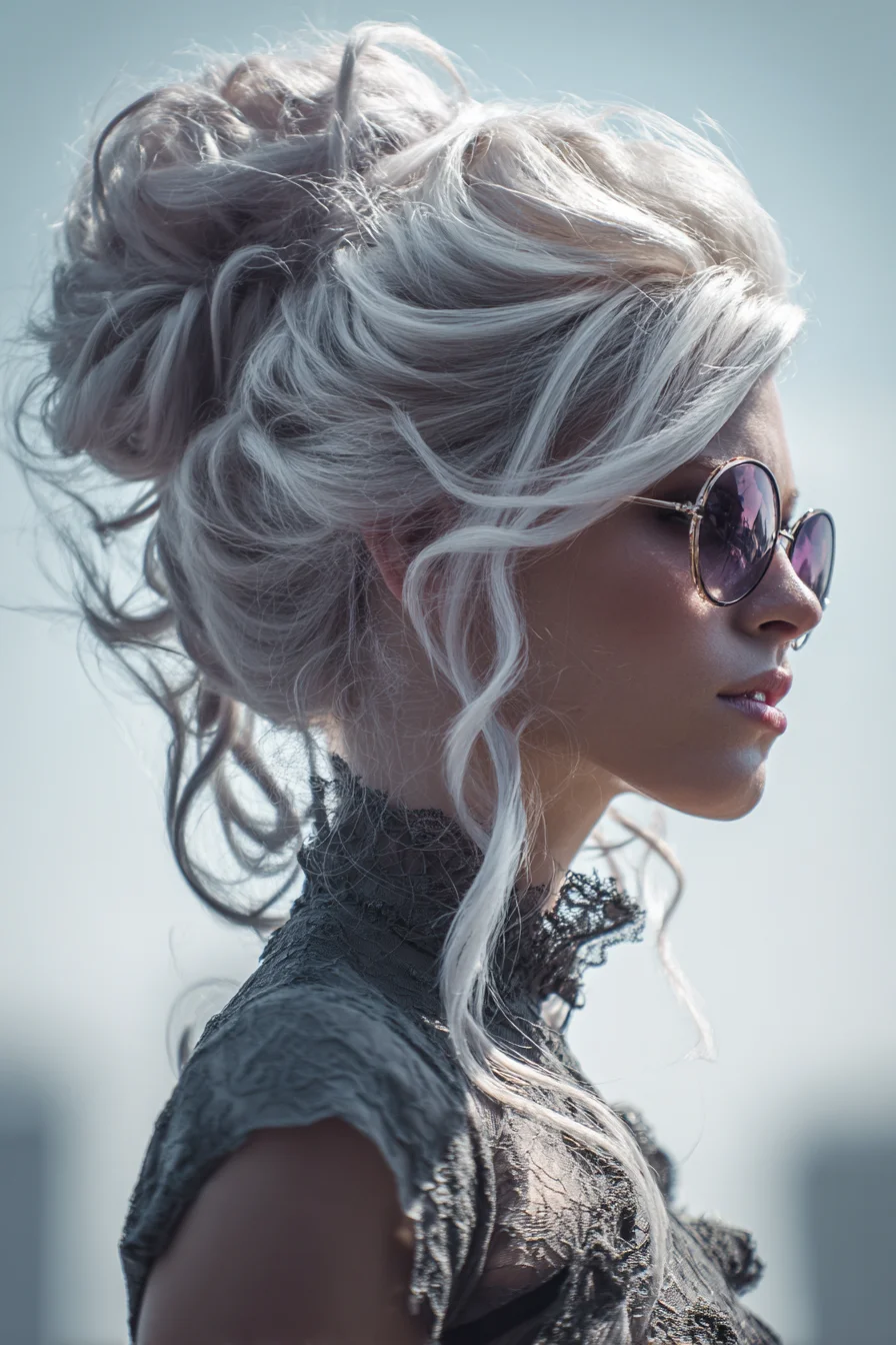 Textured Loose Updo with Face‑Framing Tendrils for Fine to Medium Hair