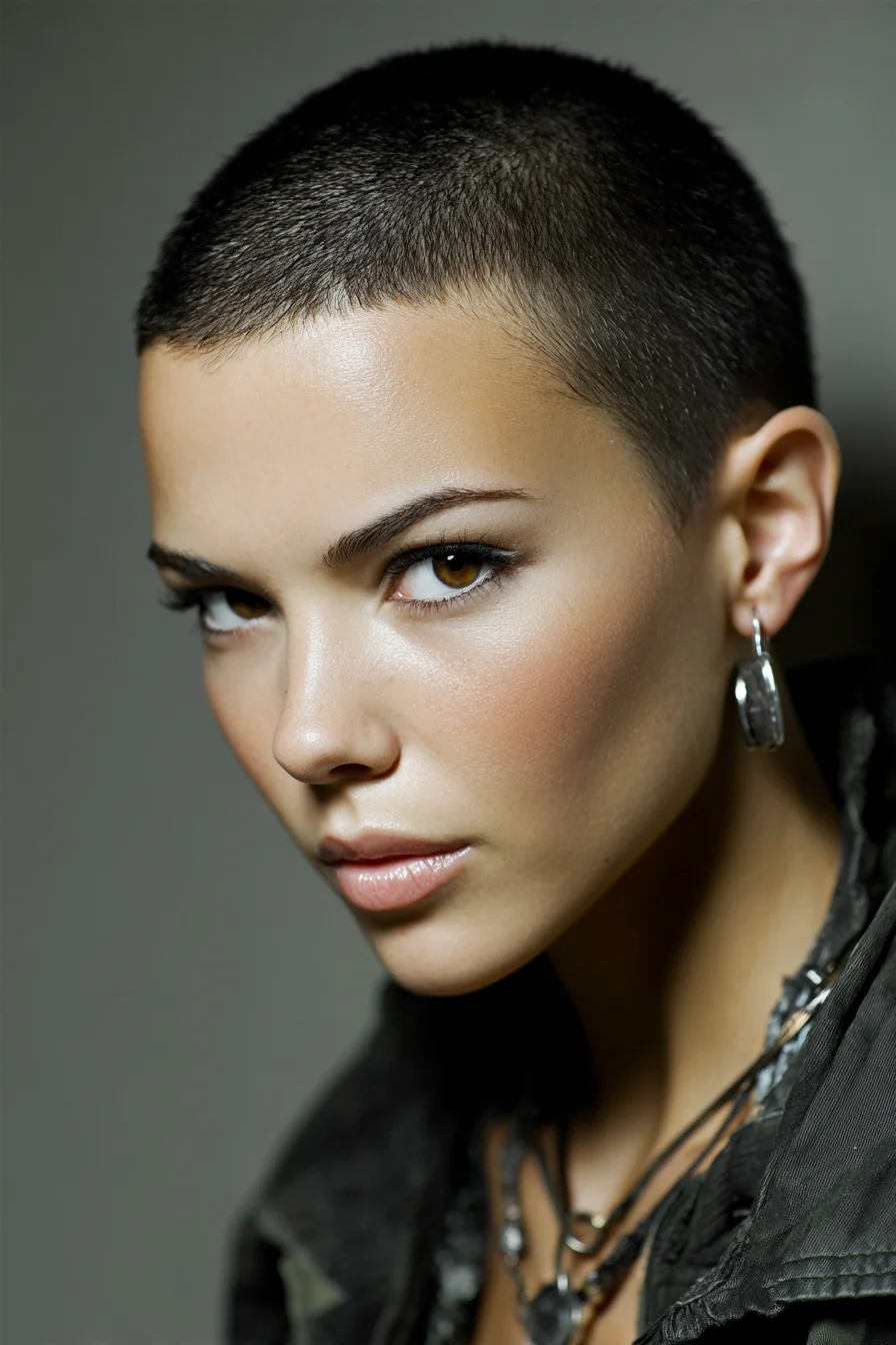 Textured Micro Buzz Cut — Close-Cropped Clipper Cut