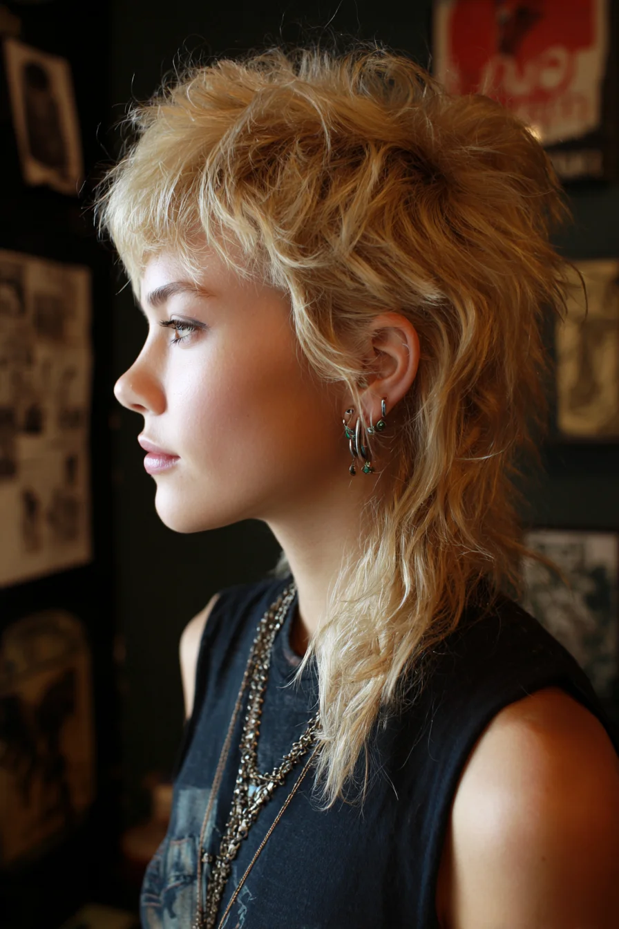 Textured Shag Mullet with Choppy Fringe — Layered, Tousled Finish