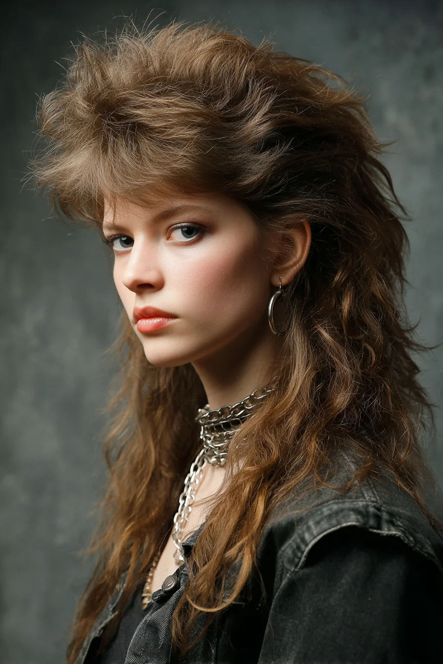 Textured Shag-Mullet with Feathered Fringe and Tousled Layers