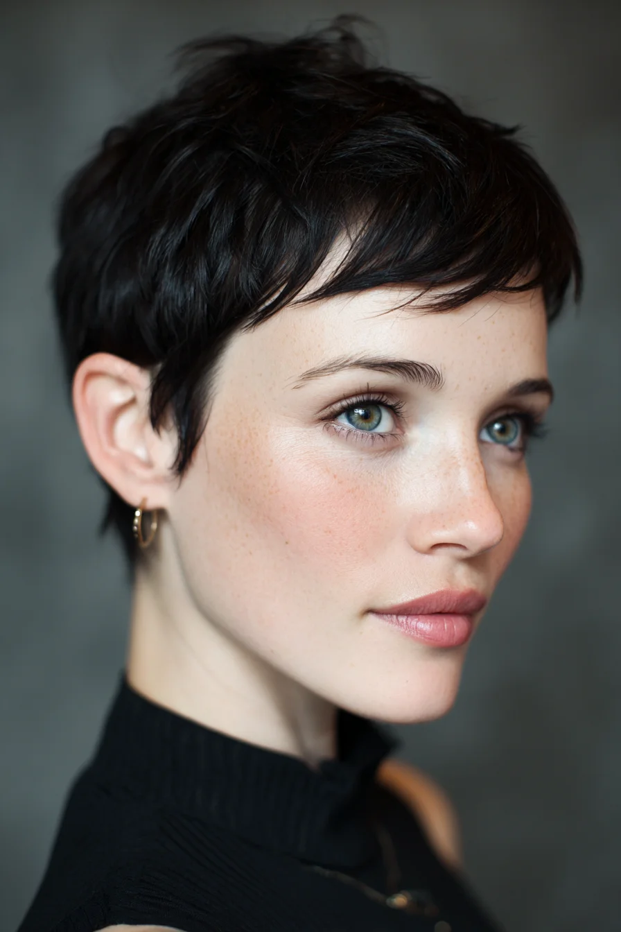 Textured Short Pixie with Layered Fringe — Piecey, Tousled Short Hair