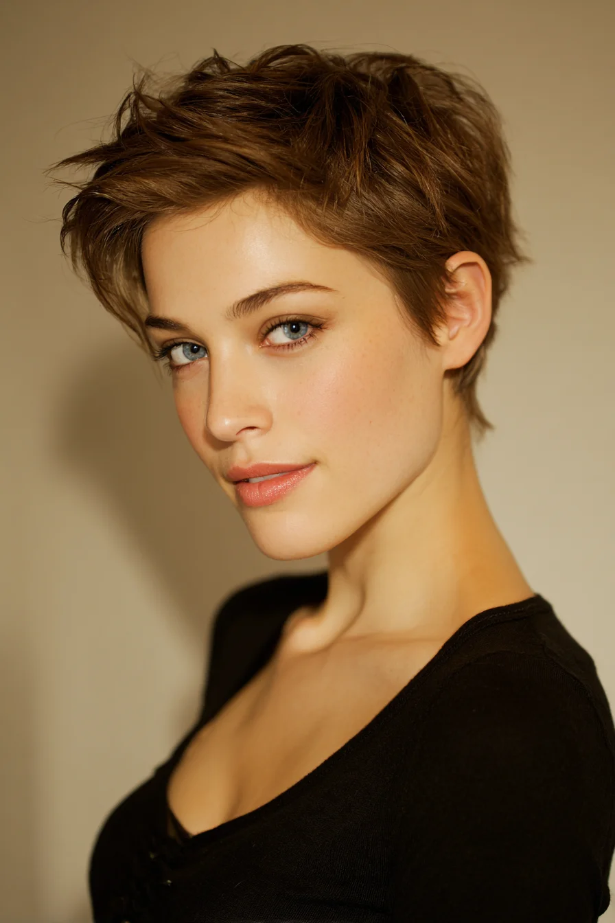 Textured Tousled Pixie Cut with Choppy Layers
