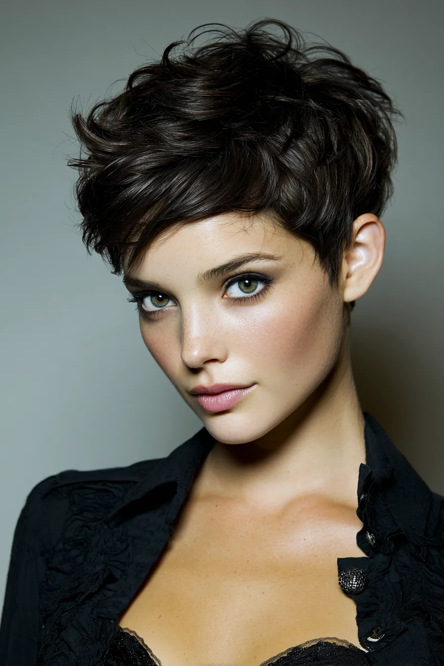 Textured Tousled Pixie with Choppy Layers