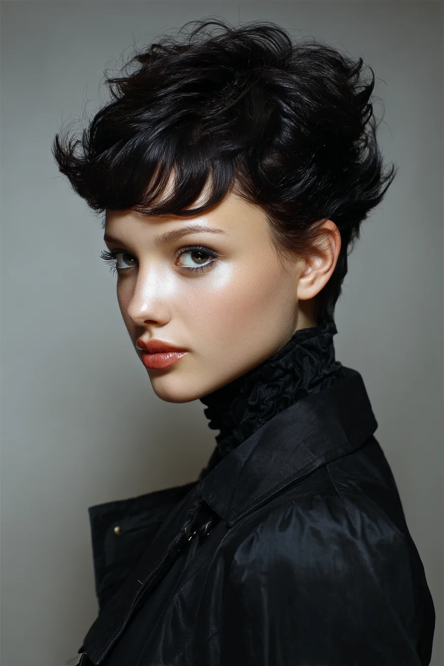 Textured Tousled Pixie with Soft Fringe