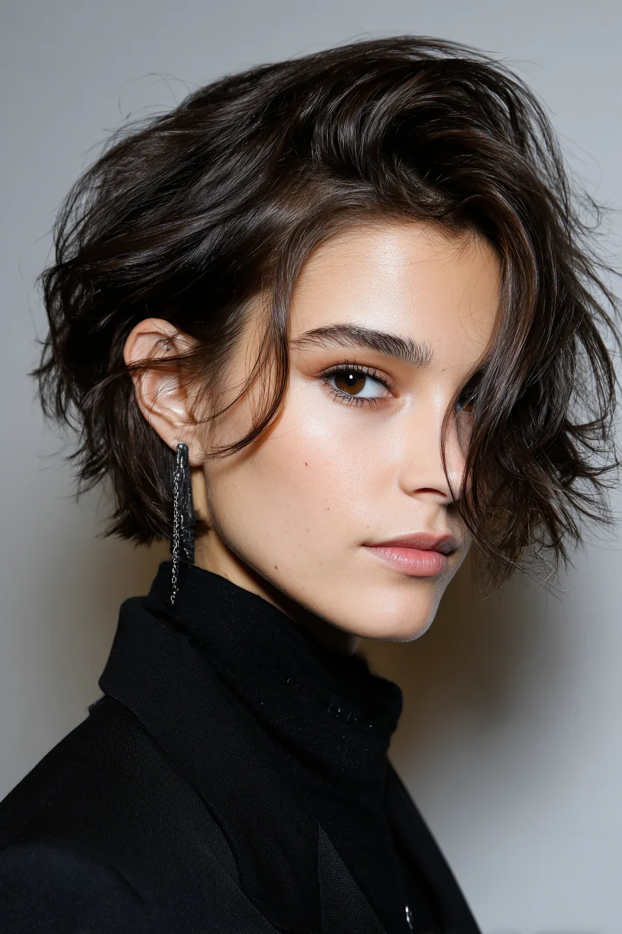 Textured Tousled Short Shag Bob — Ideal for Fine to Medium Hair