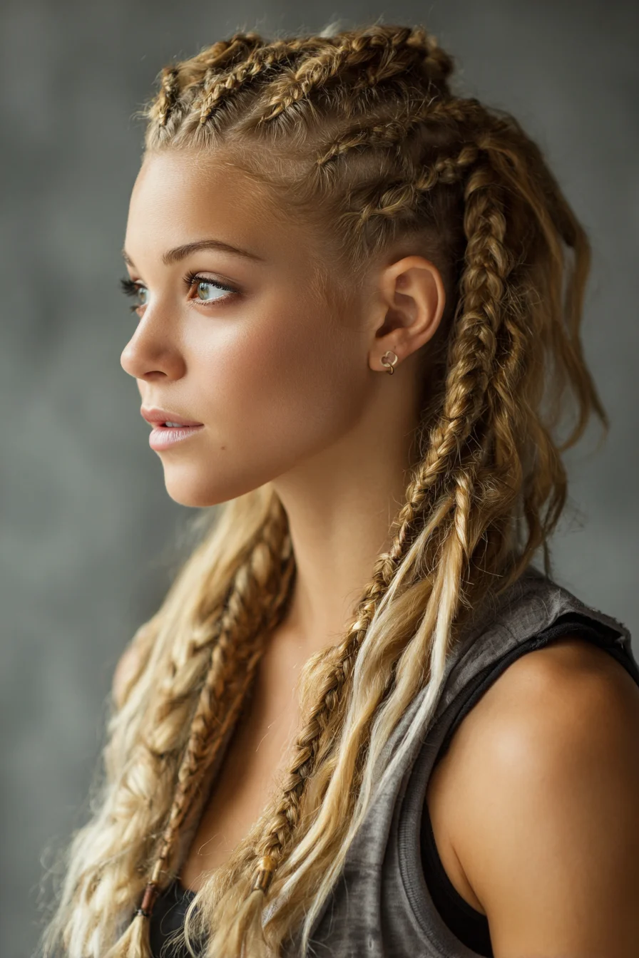 Tight Cornrows into Textured Boho Braids — Boxer/Dutch Feed-In Style