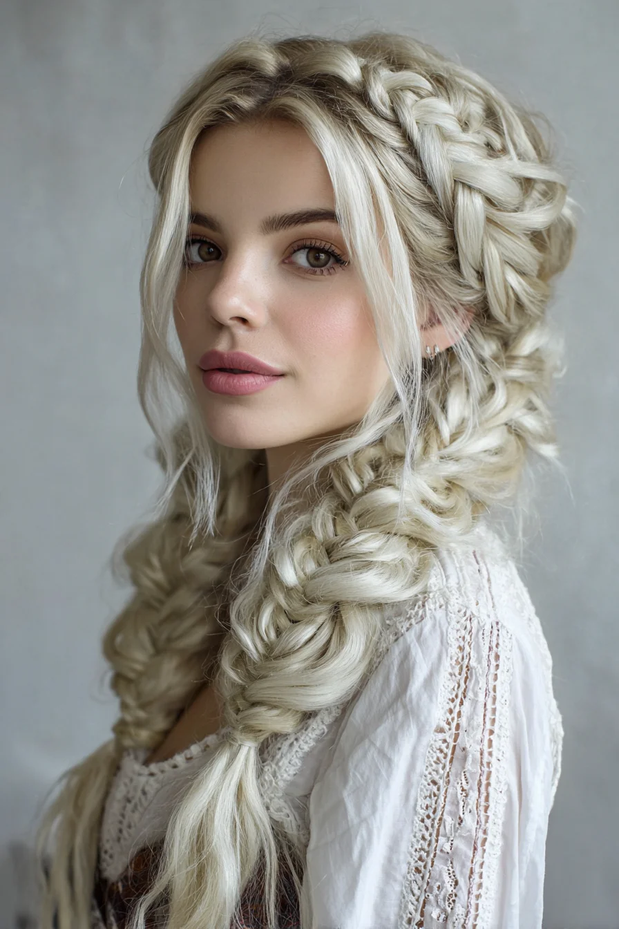 Voluminous Boho Double Dutch Braids with Pancaked Texture