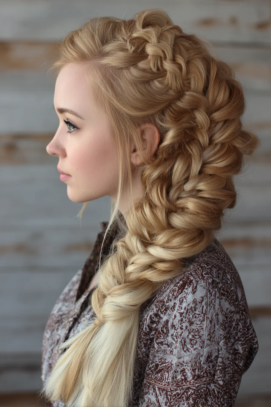 Voluminous Pancake Dutch Side Braid — Textured Boho Side Braid