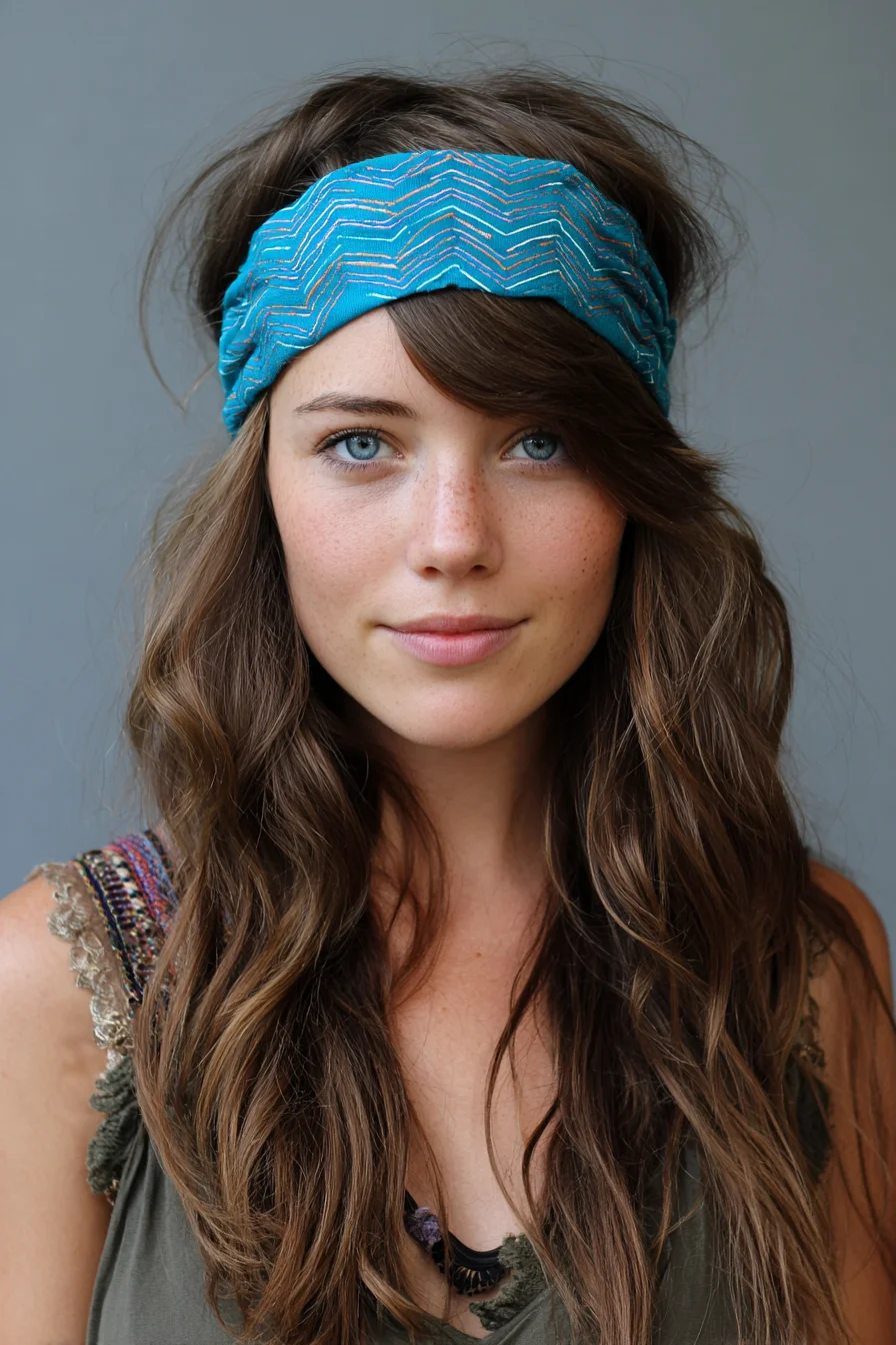 Boho Headband Beach Waves for Long, Wavy or Thick Hair