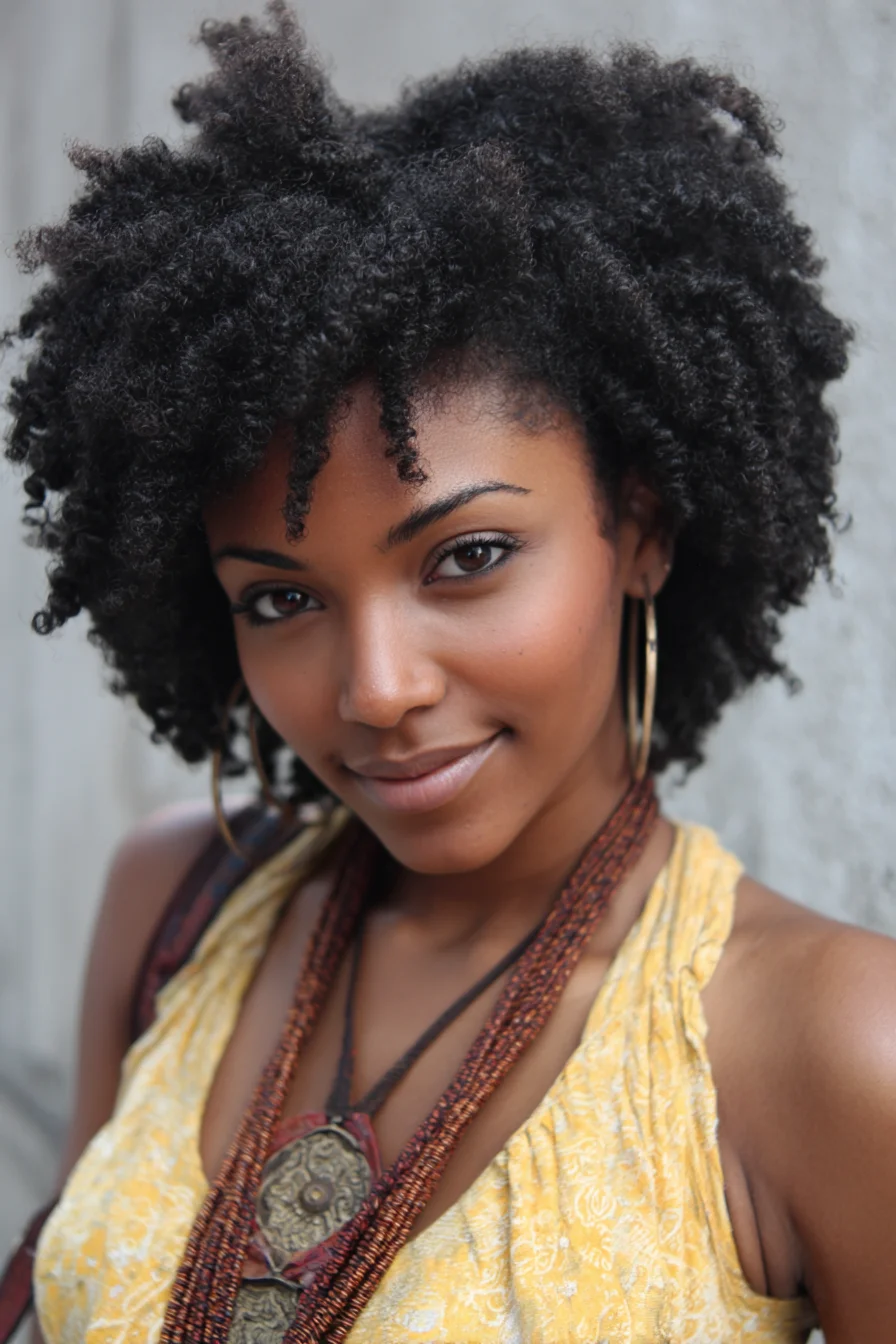 Defined Wash‑and‑Go Afro for Type 4 Coily Hair