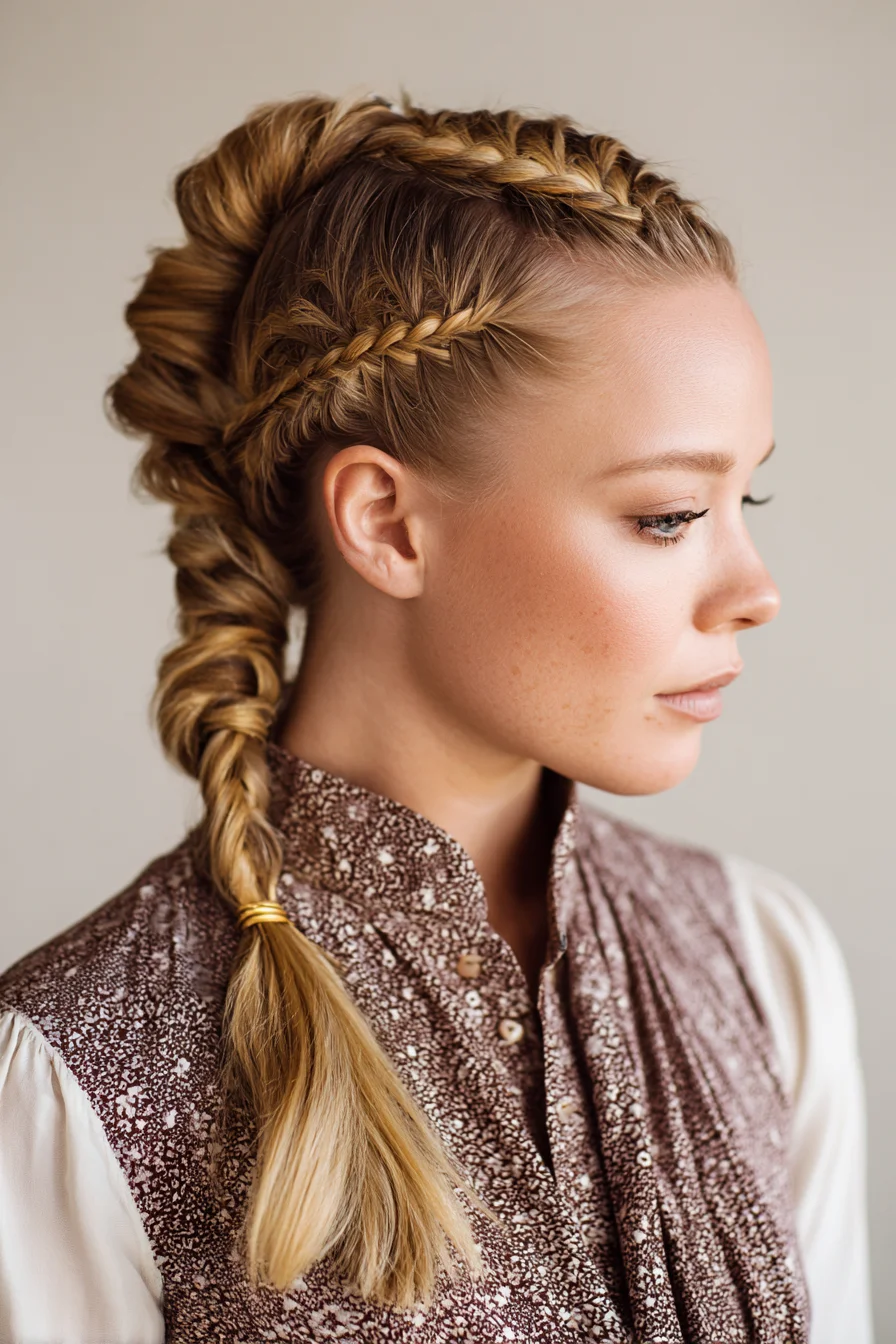 Double Dutch Braids Into a Chunky Textured Braid — Braided Ponytail Style