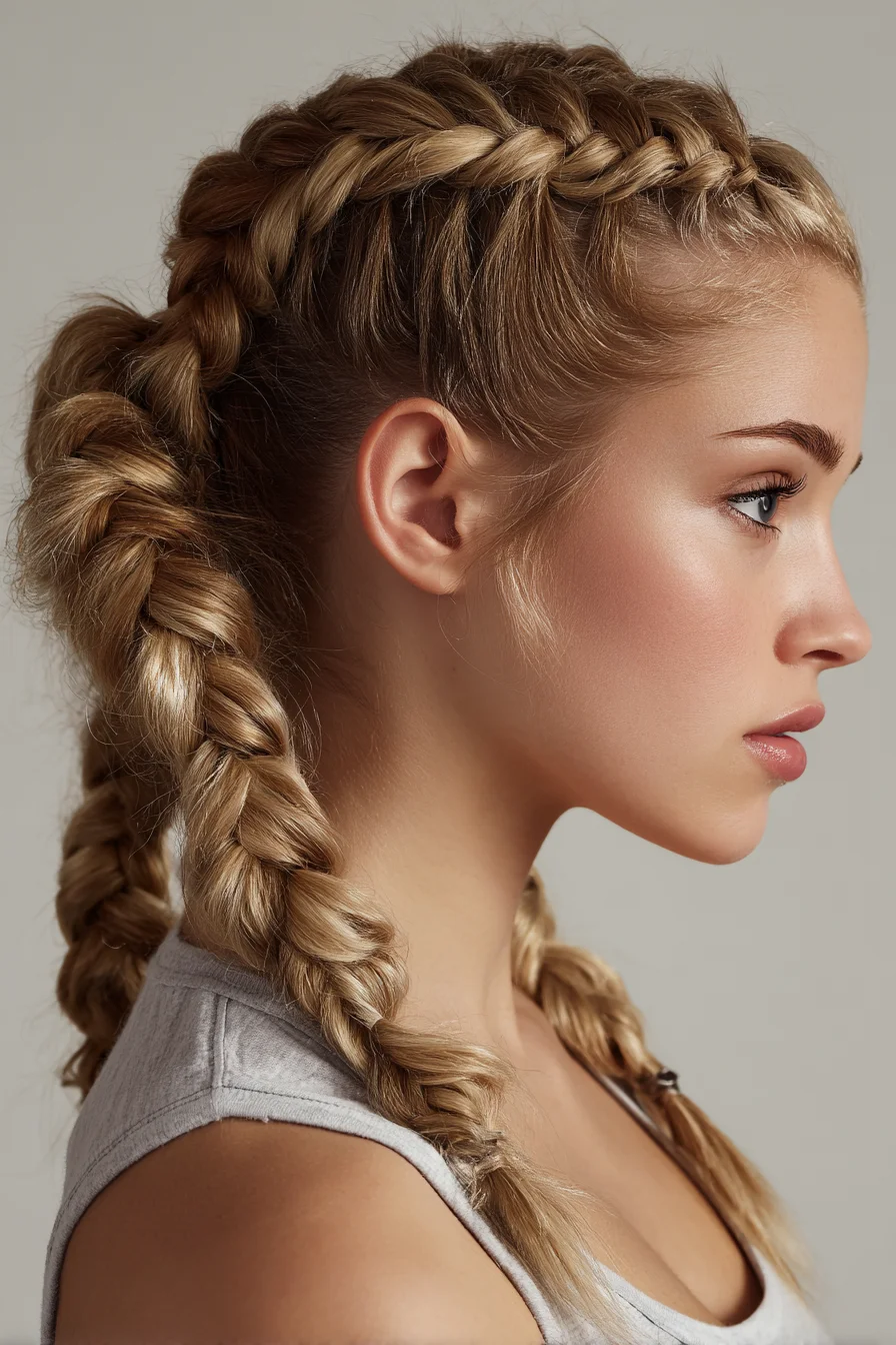 Double Dutch Braids — Volumized Pancaked Braided Pigtails