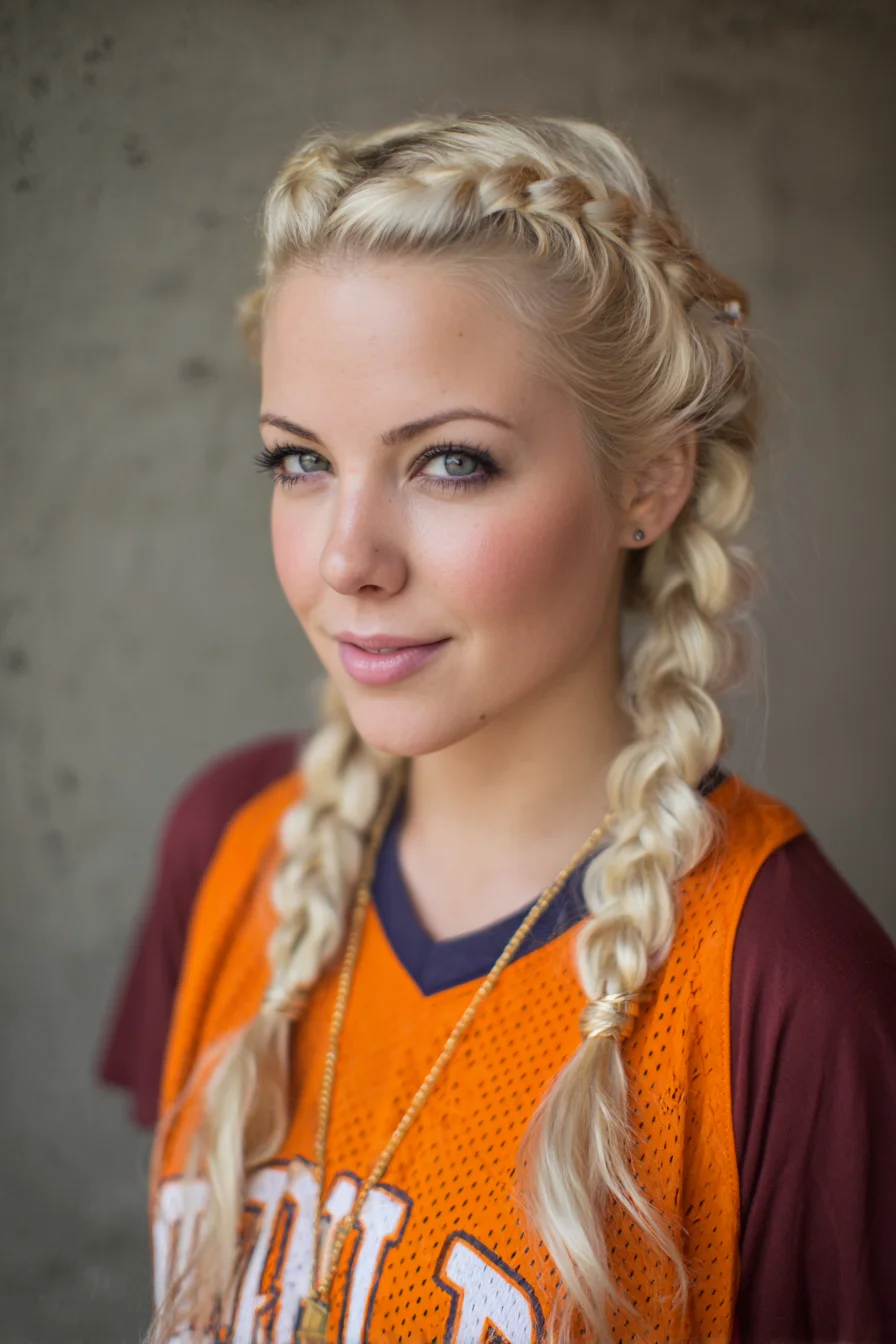 Double Dutch Braids with Pancaked Boho Finish