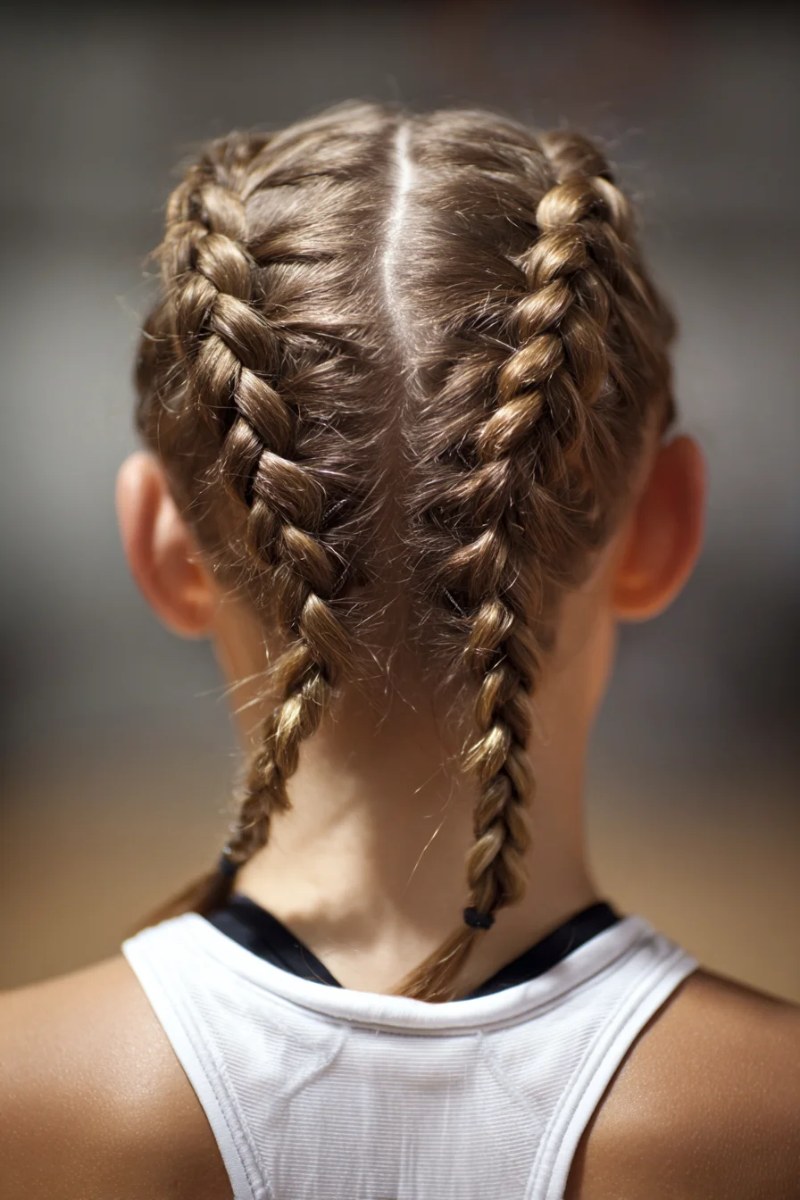 Dutch Boxer Braids — Sleek Double Dutch Braids with Center Part