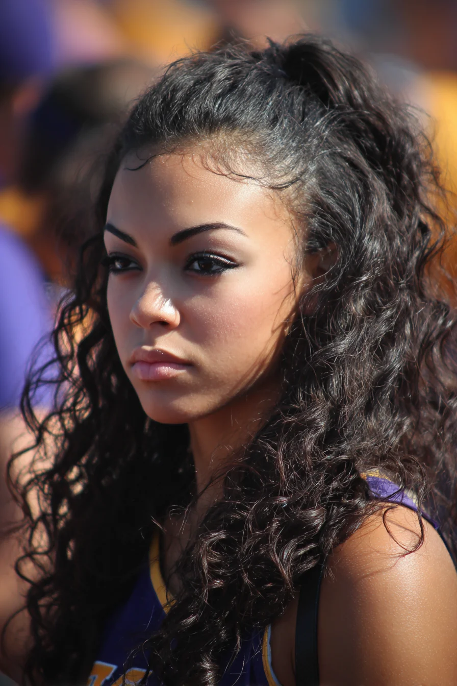 Half‑Up High Pony for Natural Curly Hair with Sleek Baby Hairs