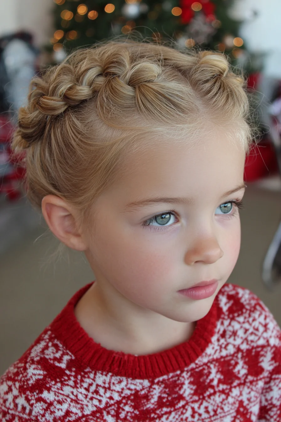 Halo Double Dutch Braids (Milkmaid Crown) — Child-Friendly Updo