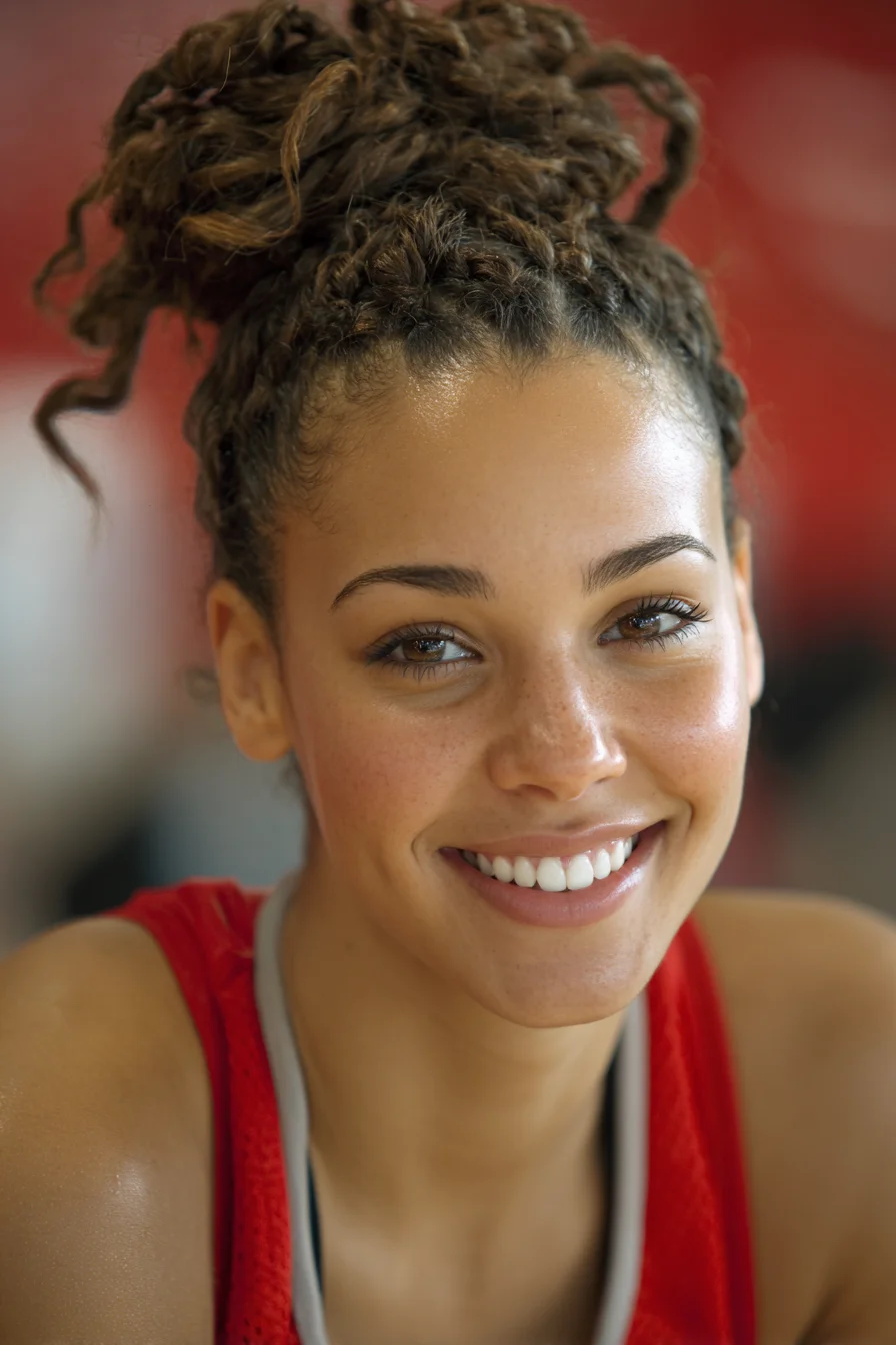 High Messy Twisted Bun — Mini Twists for Natural Curly & Coily Hair