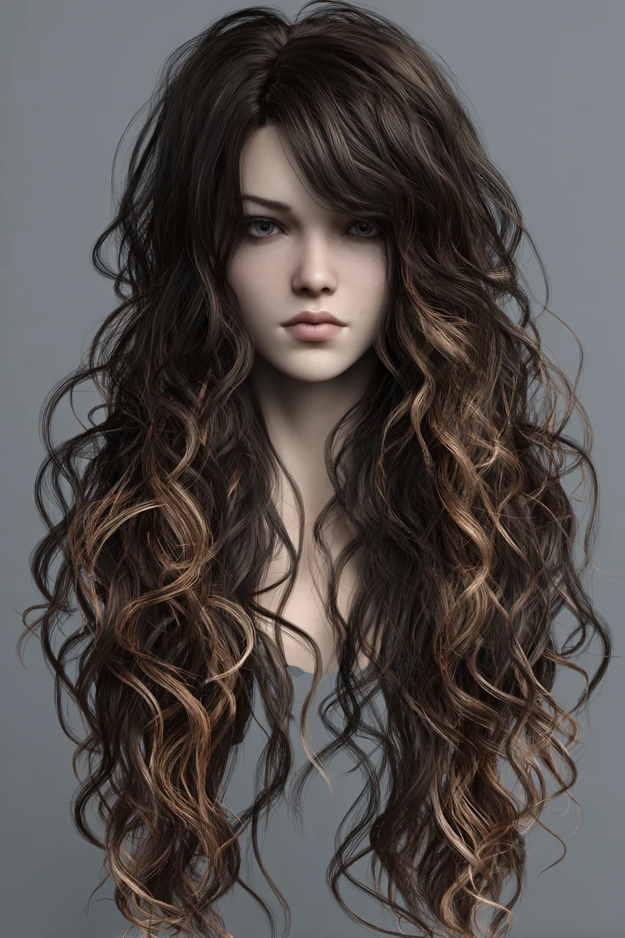 Long Layered Beach Waves with Soft Balayage Highlights